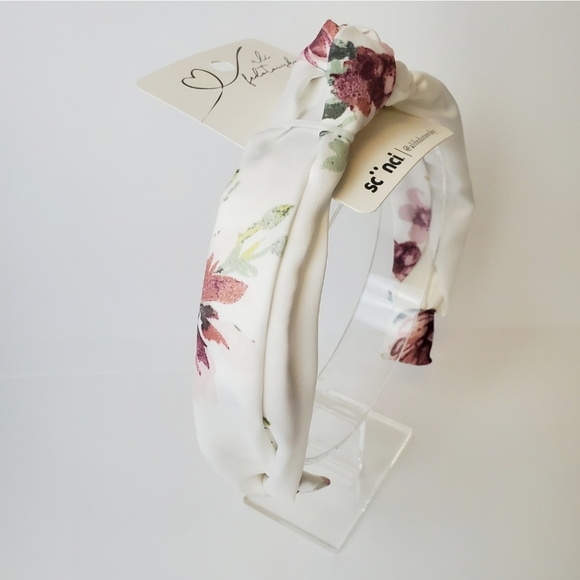 Pink Floral Knotted Silk Headband by Ali Fedtowsky for Scunci - New With Tags - Picture 5 of 10